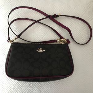 Coach cross body bag in signature pattern